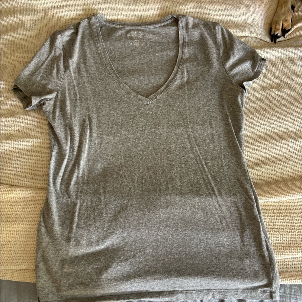 Banana Republic Heather Gray V-Neck Tee